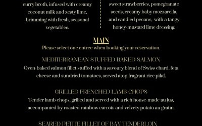 New Years Eve Menu